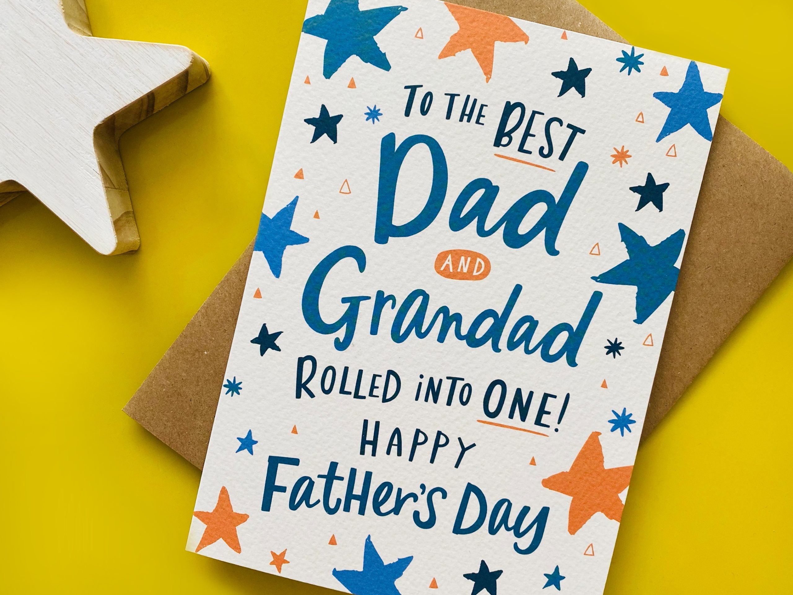 digitally drawn and hand finished father's day card