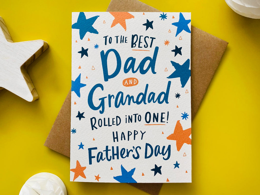 digitally drawn and hand finished father's day card