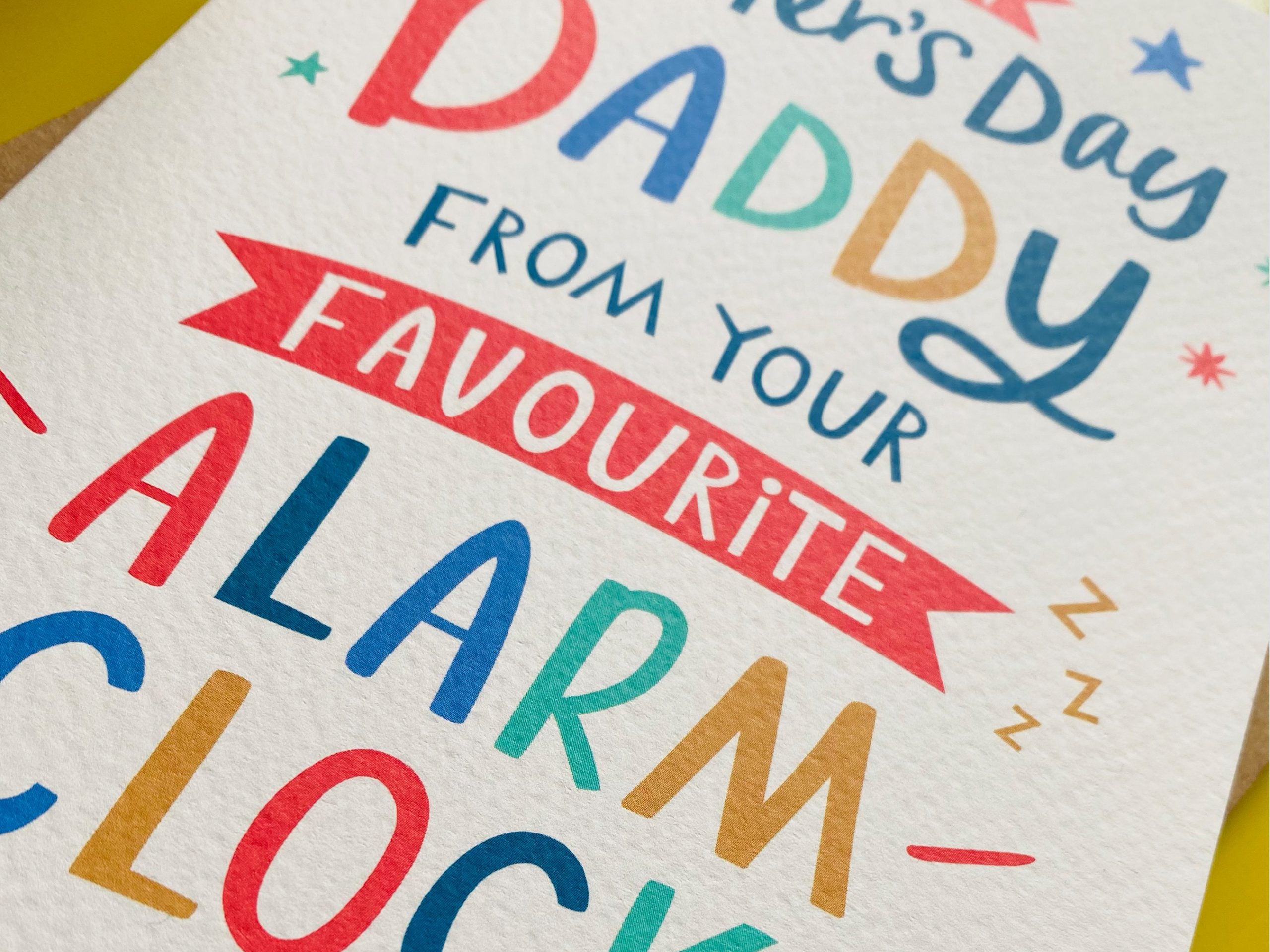 digitally drawn and hand finished father's day card