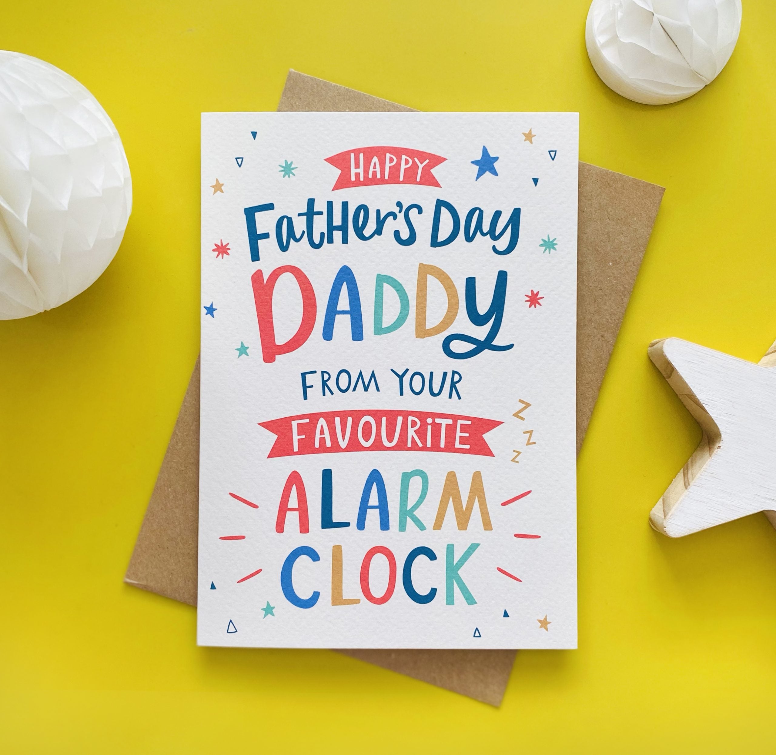 digitally drawn and hand finished father's day card
