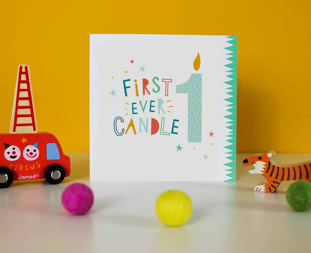 digitally drawn and hand finished boy's birthday card