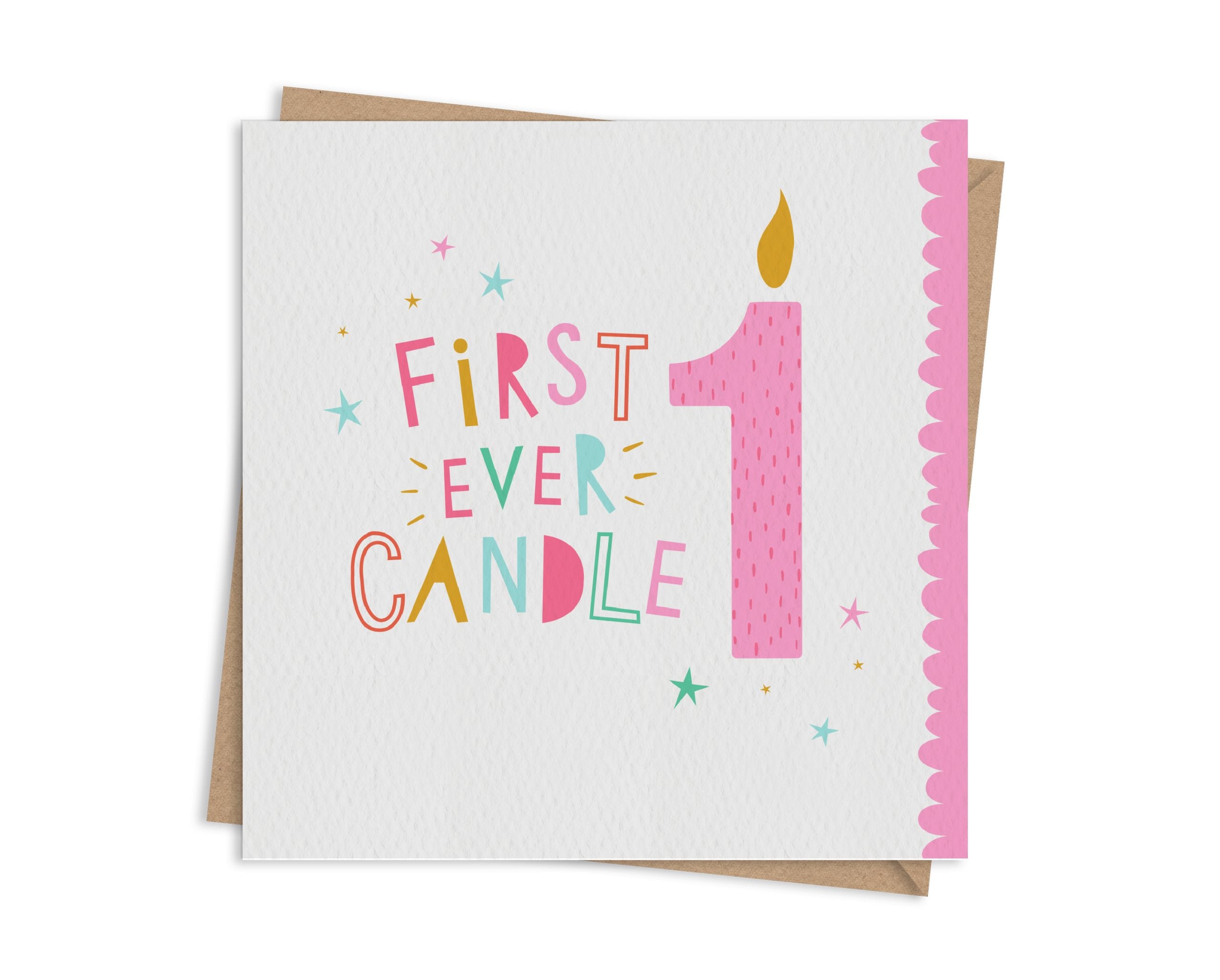 digitally drawn and hand finished girl's birthday card