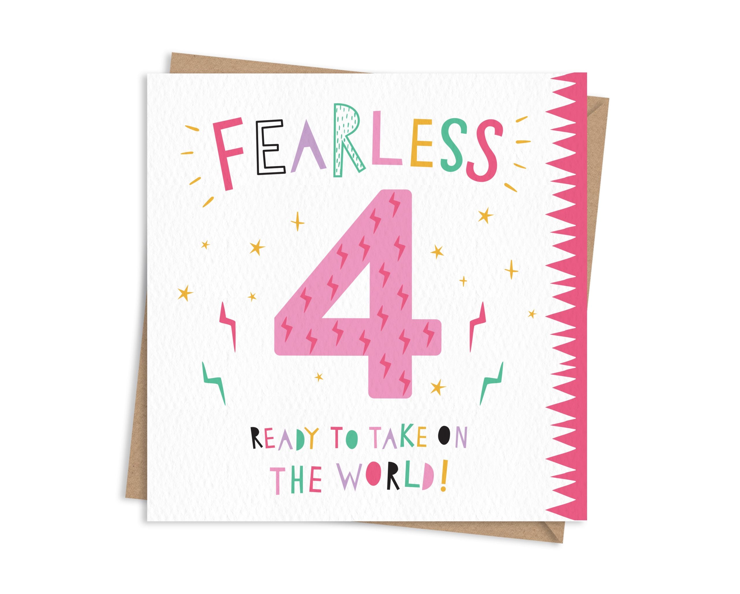 digitally drawn and hand finished girl's birthday card