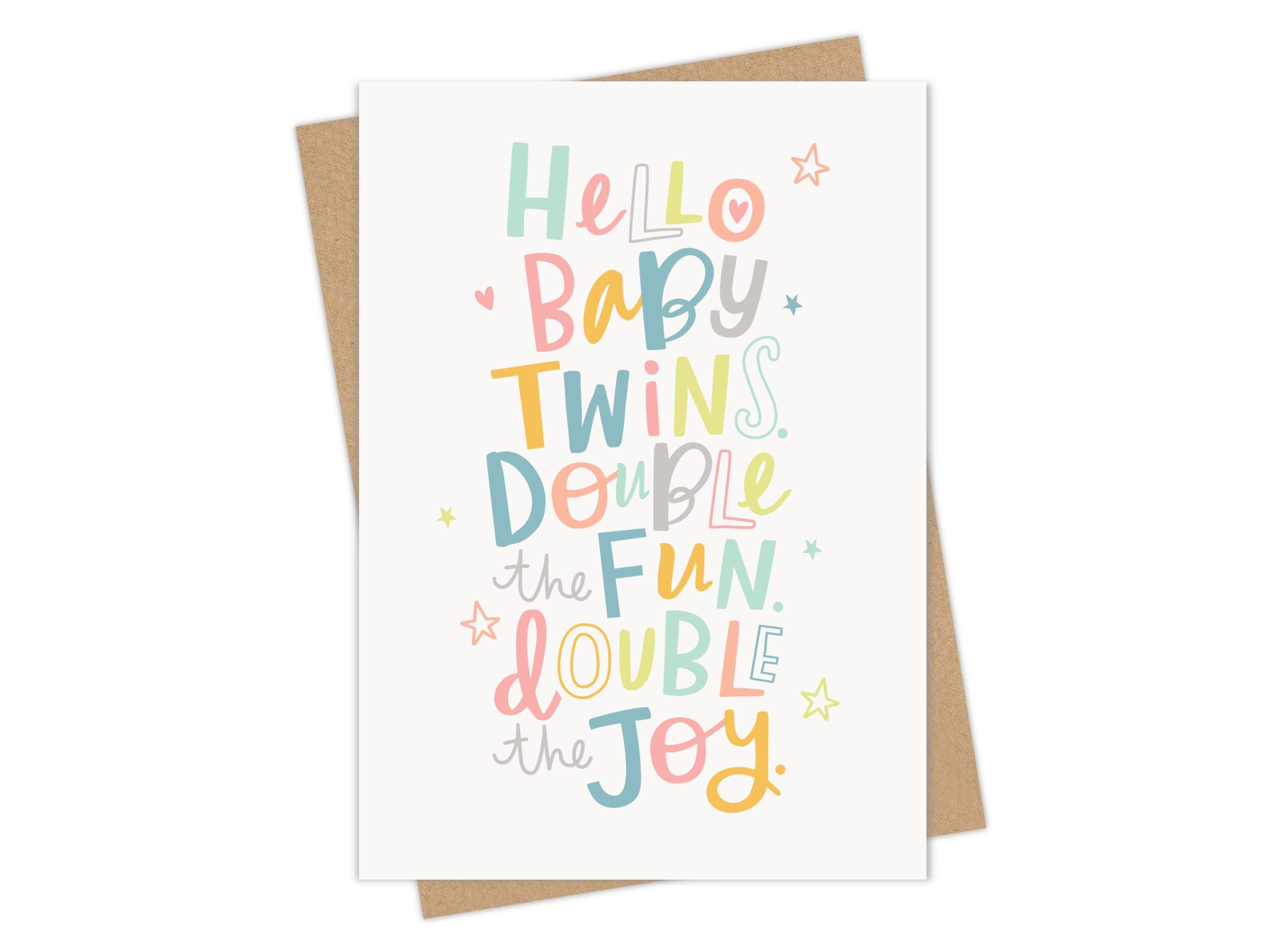 Double Joy Baby Twins - Twin Babies Card