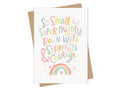 Small But Mighty Born Fighting - New Baby Card