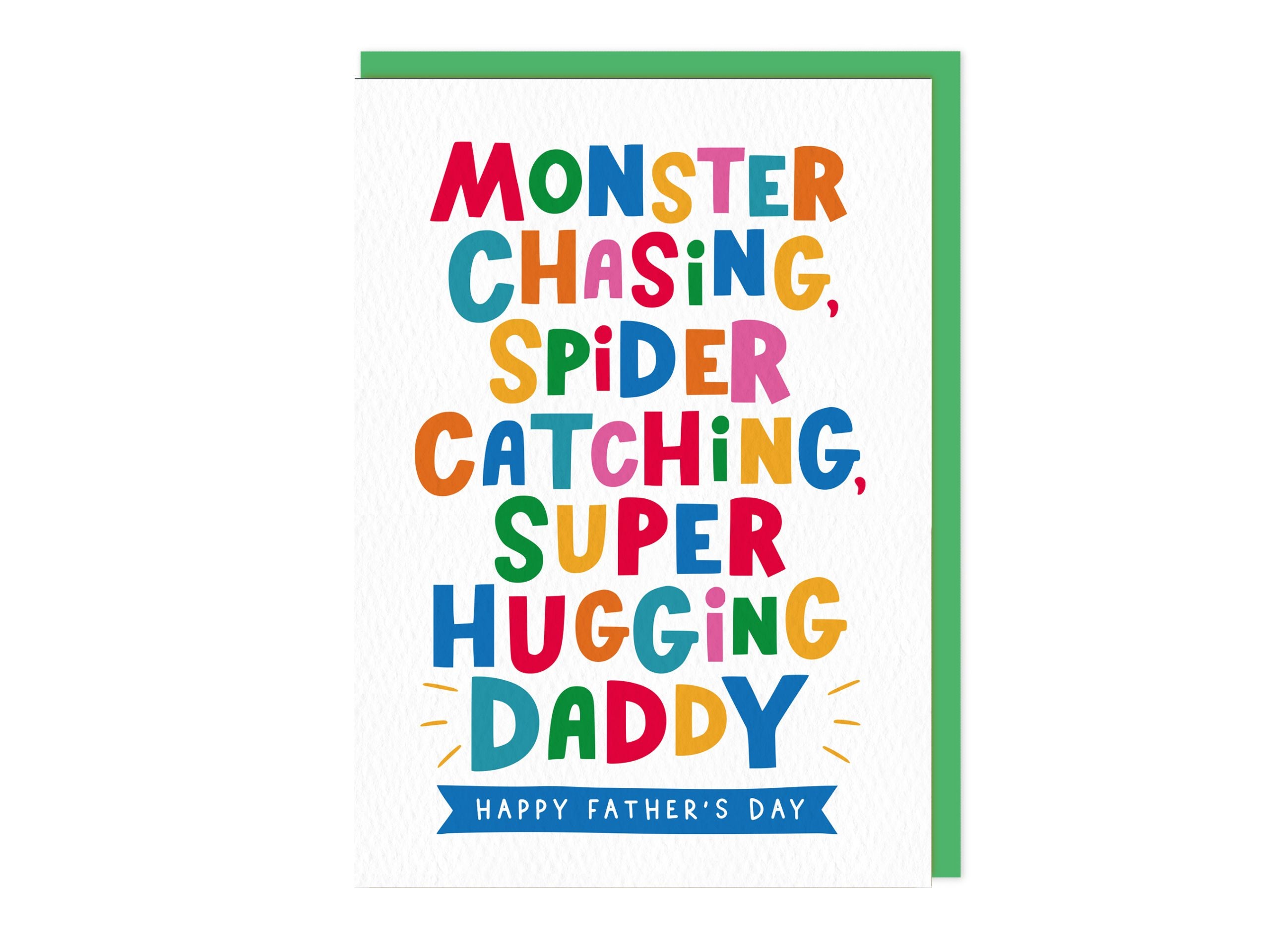 Monster Super Chasing Daddy - Father's Day Card