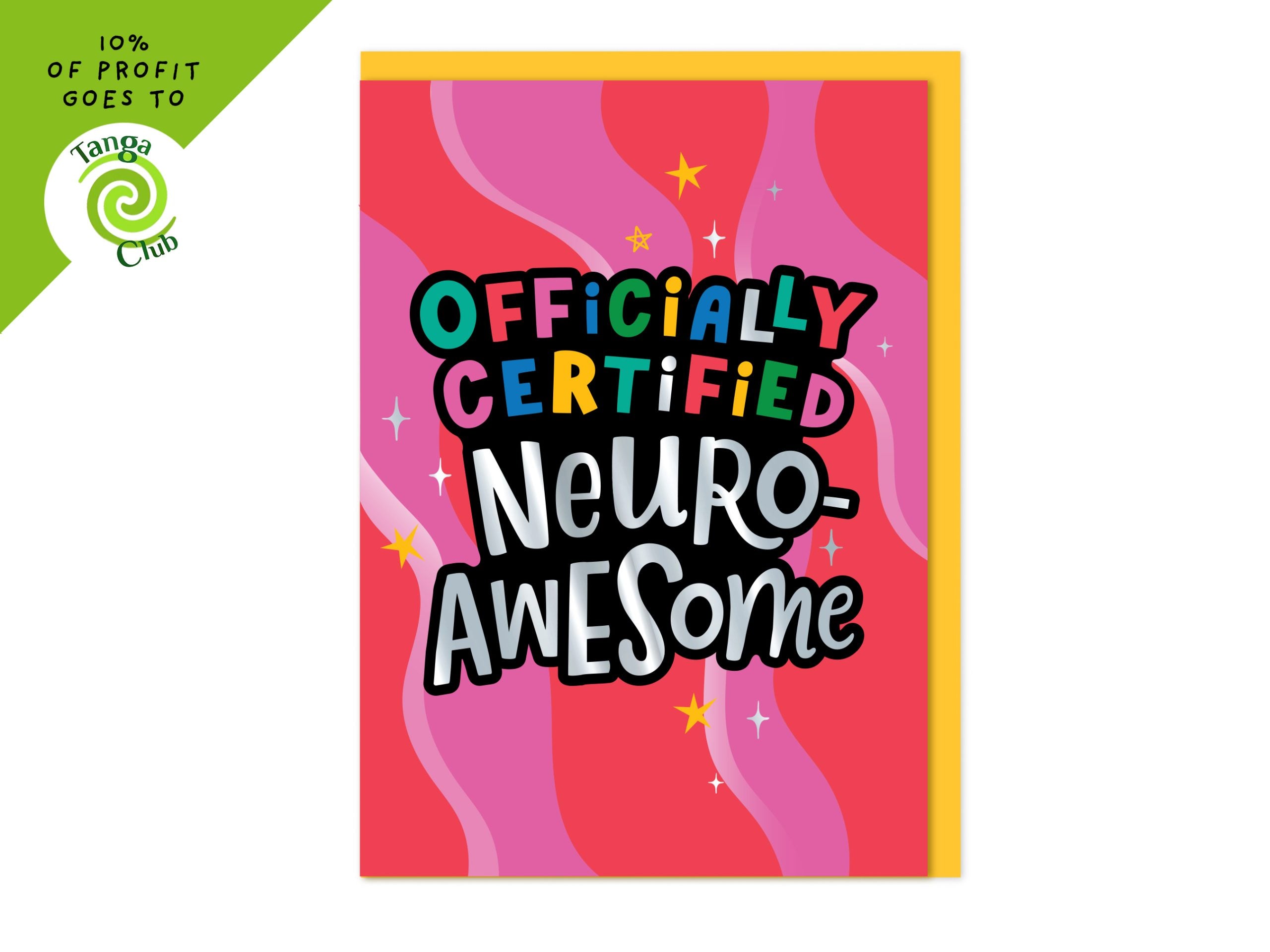 Officially  Neuro-Awesome - Neurodiversity Card