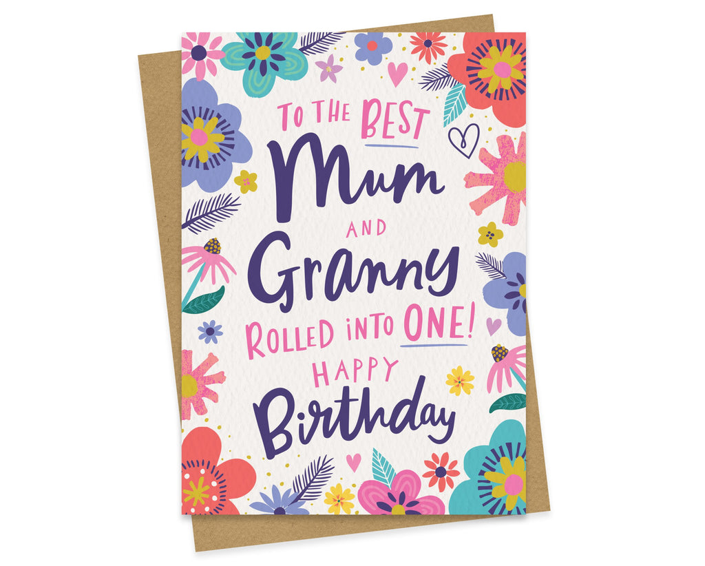 Mum and Granny Birthday Card