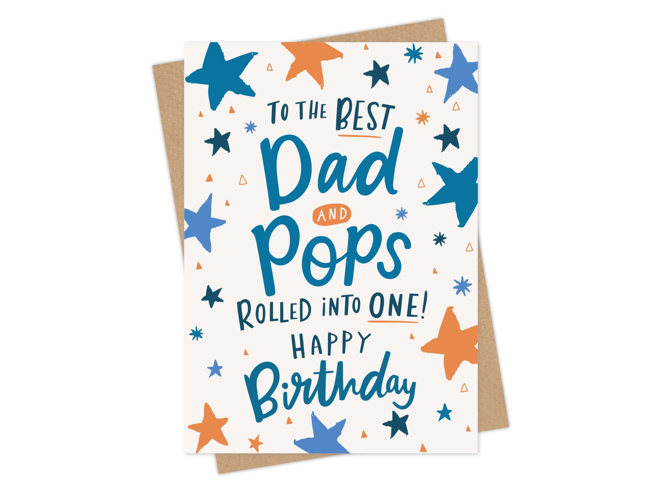 Dad and Pops Rolled into One - Birthday Card