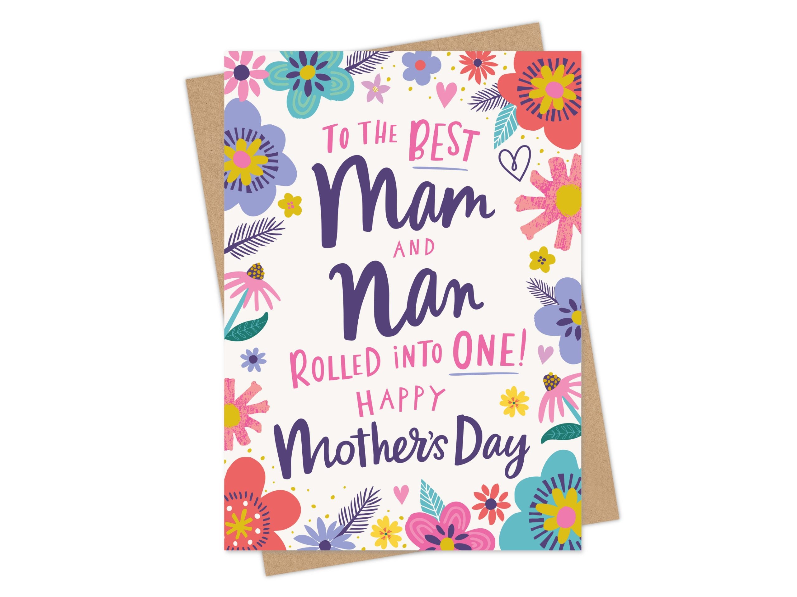 Mam and Nan Rolled into One - Mother's Day Card