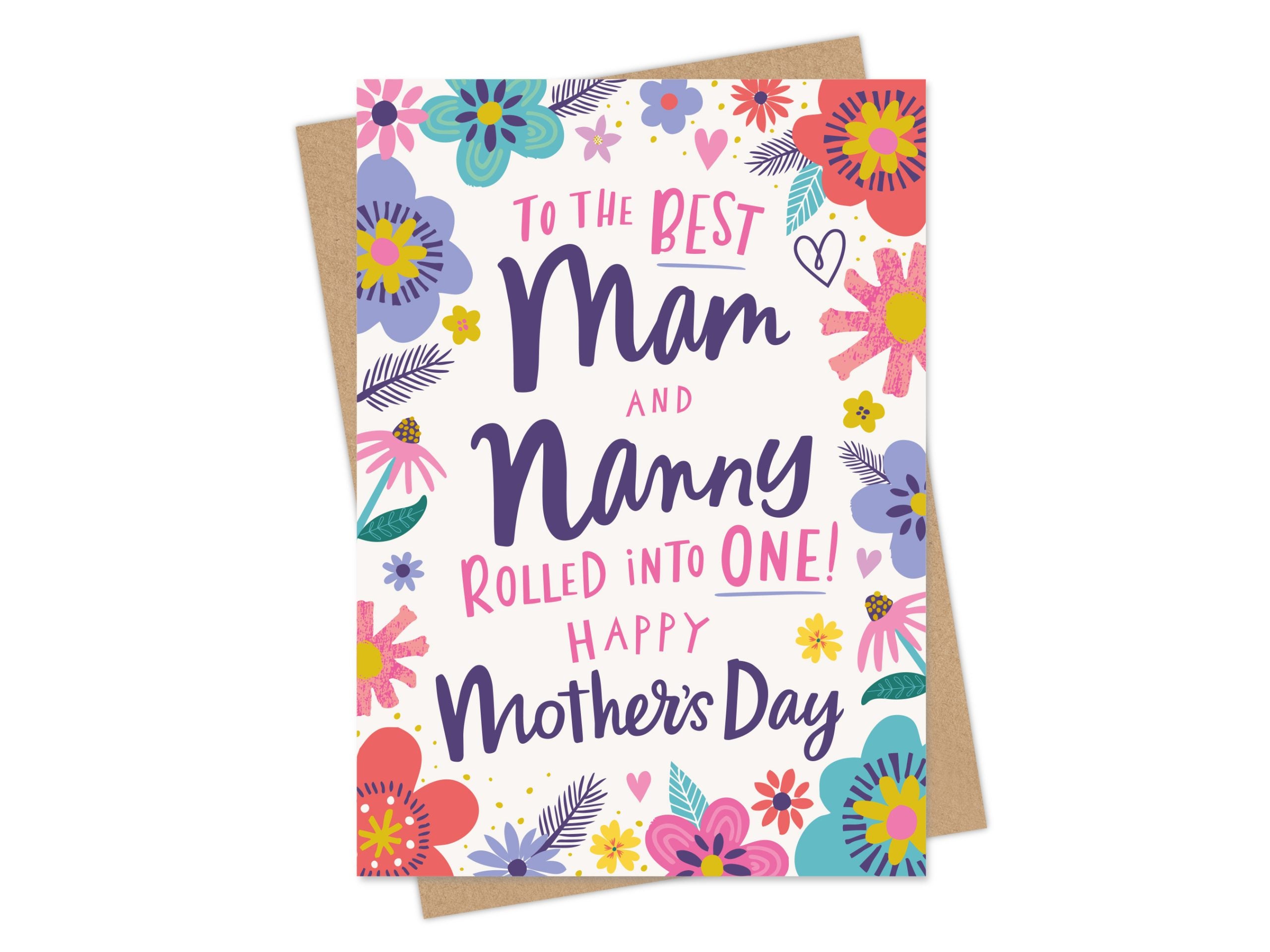 Mam and Nanny Rolled into One - Mother's Day Card