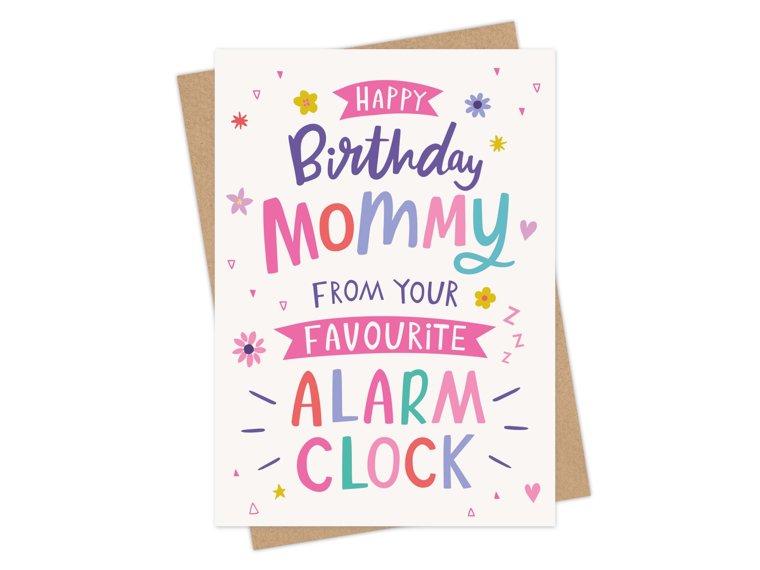 Mommy Favourite Alarm Clock - Birthday Card