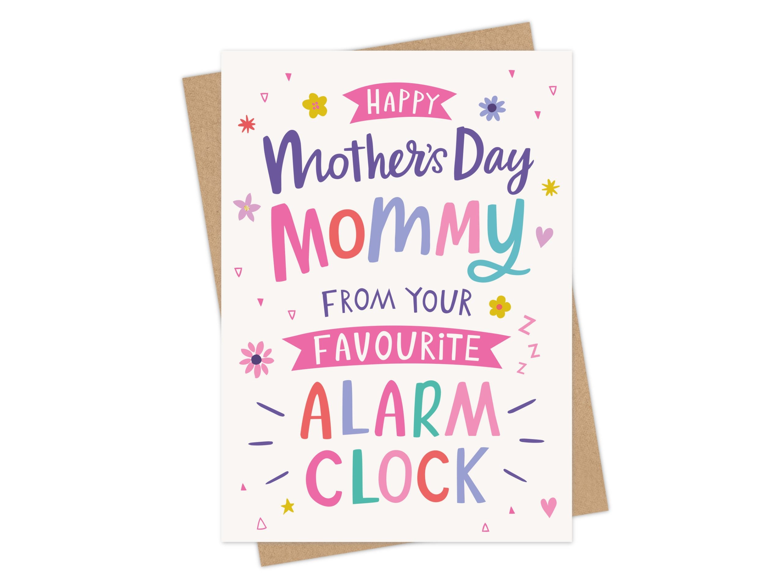 Mommy Favourite Alarm Clock - Mother's Day Card