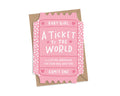 A Ticket to the World - New Baby Girl Card