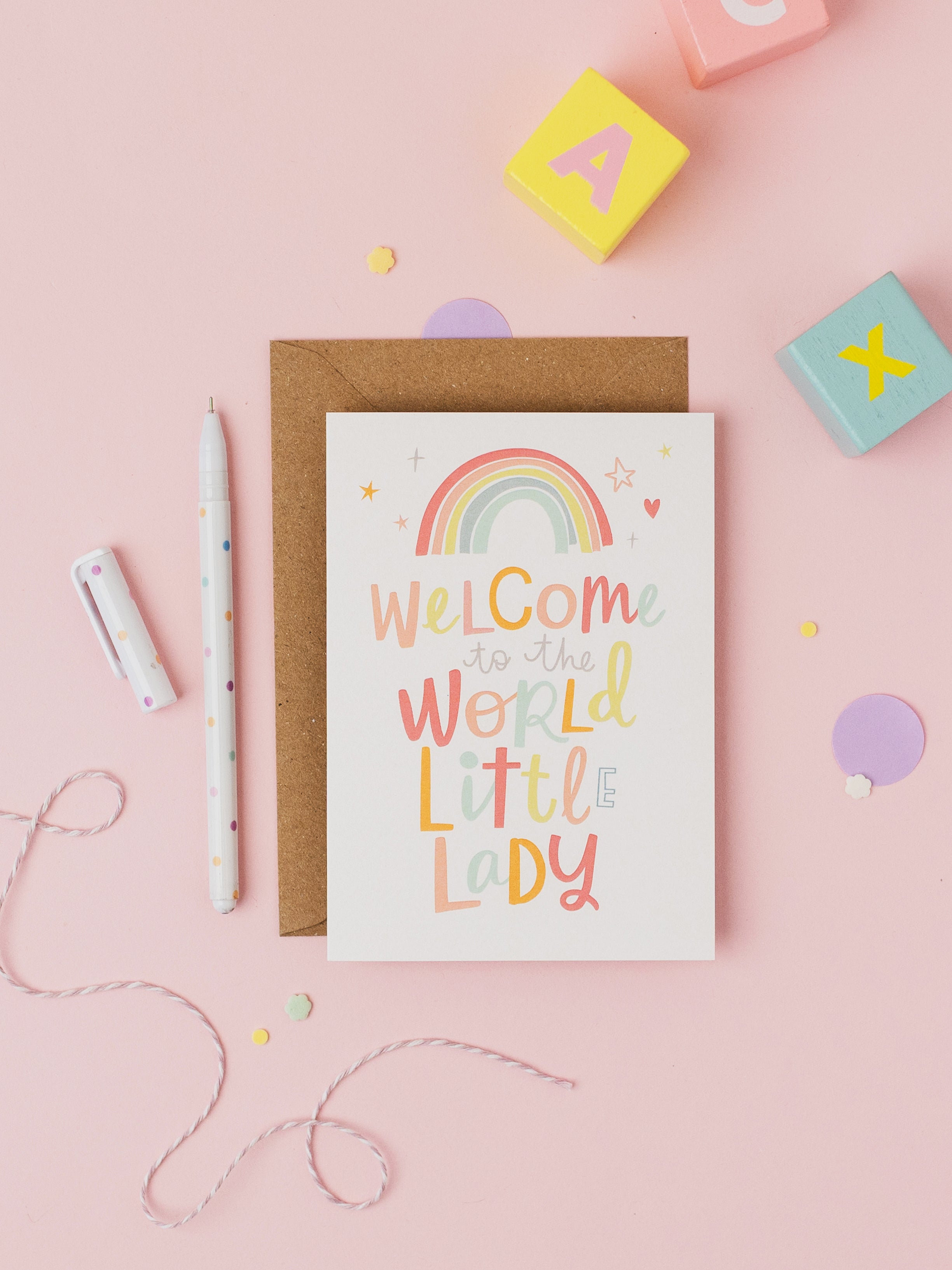 Welcome to the World Little Lady - New Baby Card