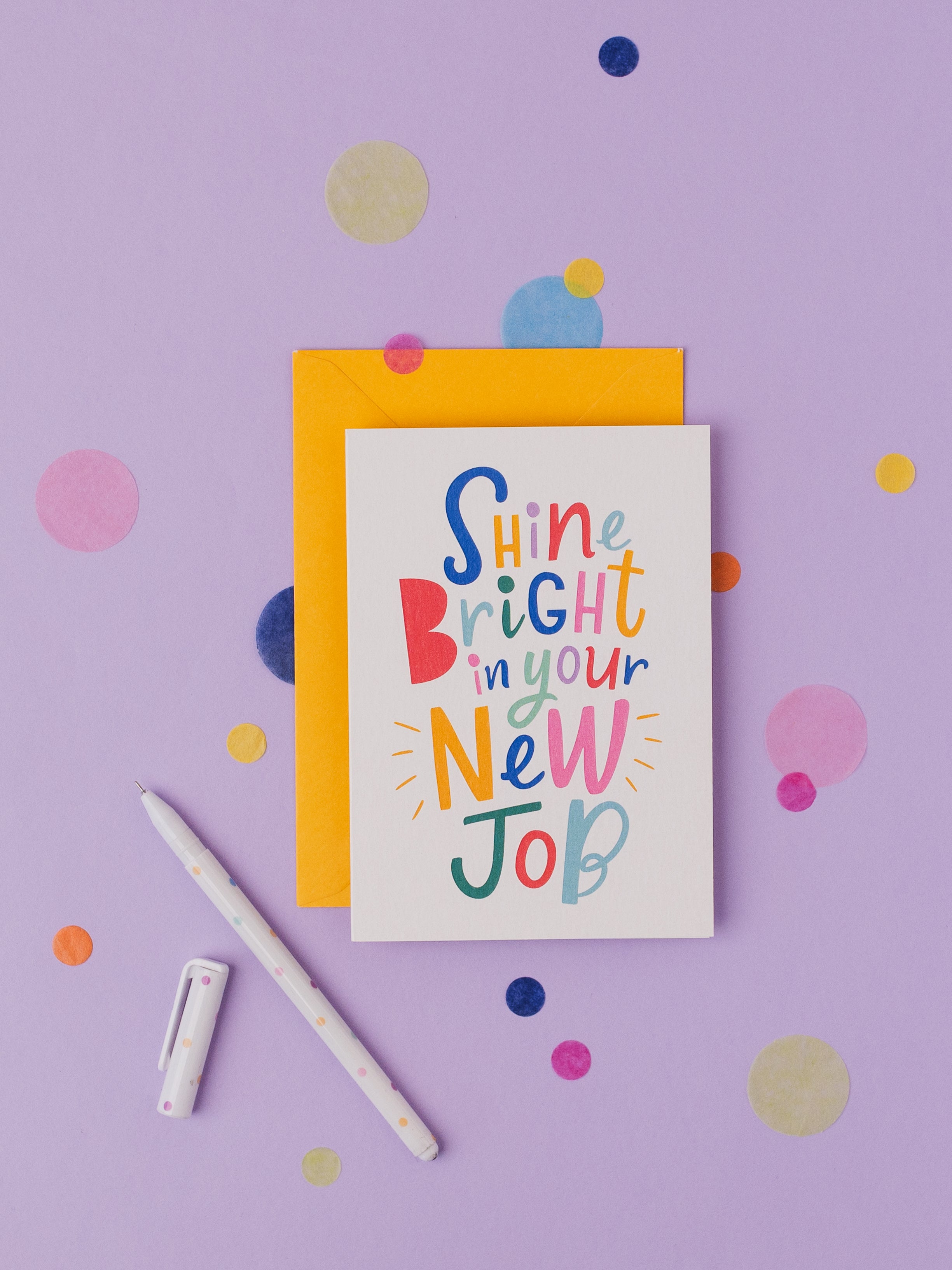 Shine Bright in your New Job - Good Luck Card