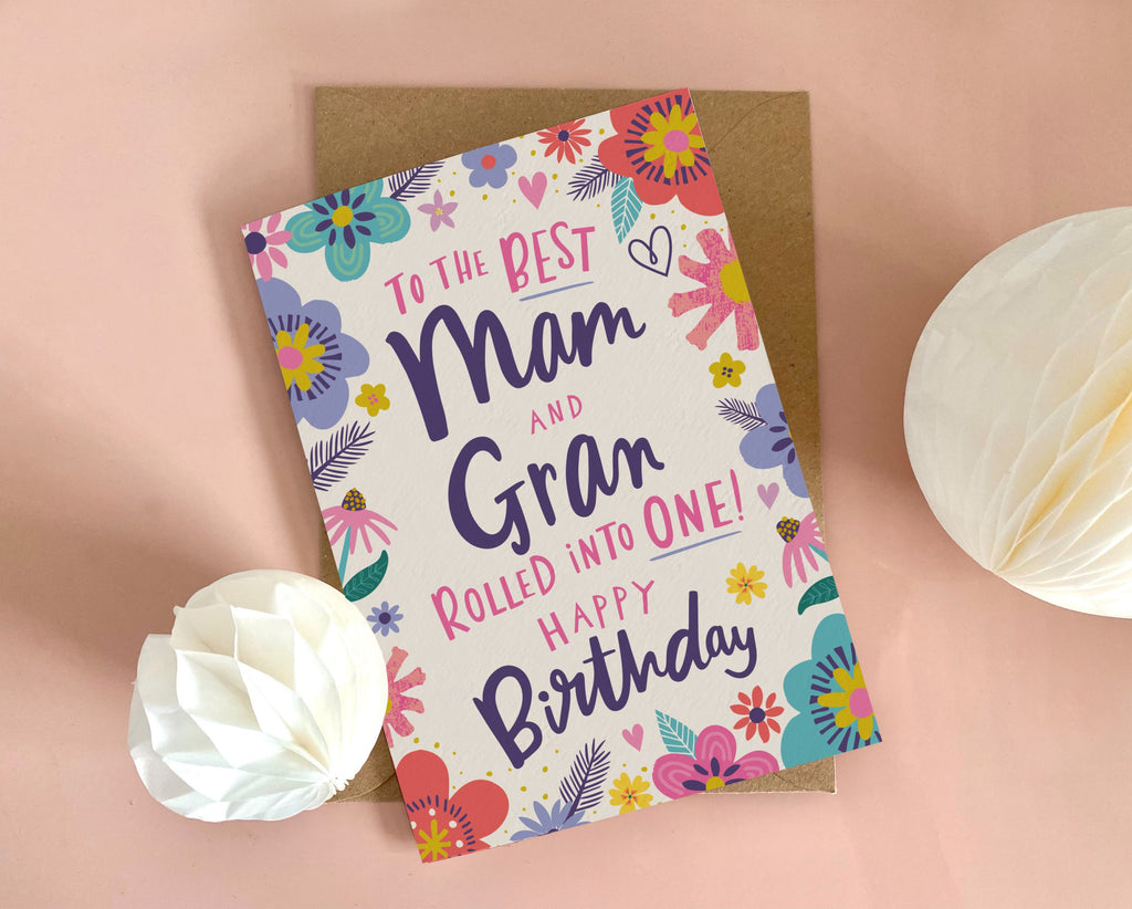 Mam and Gran Birthday Card