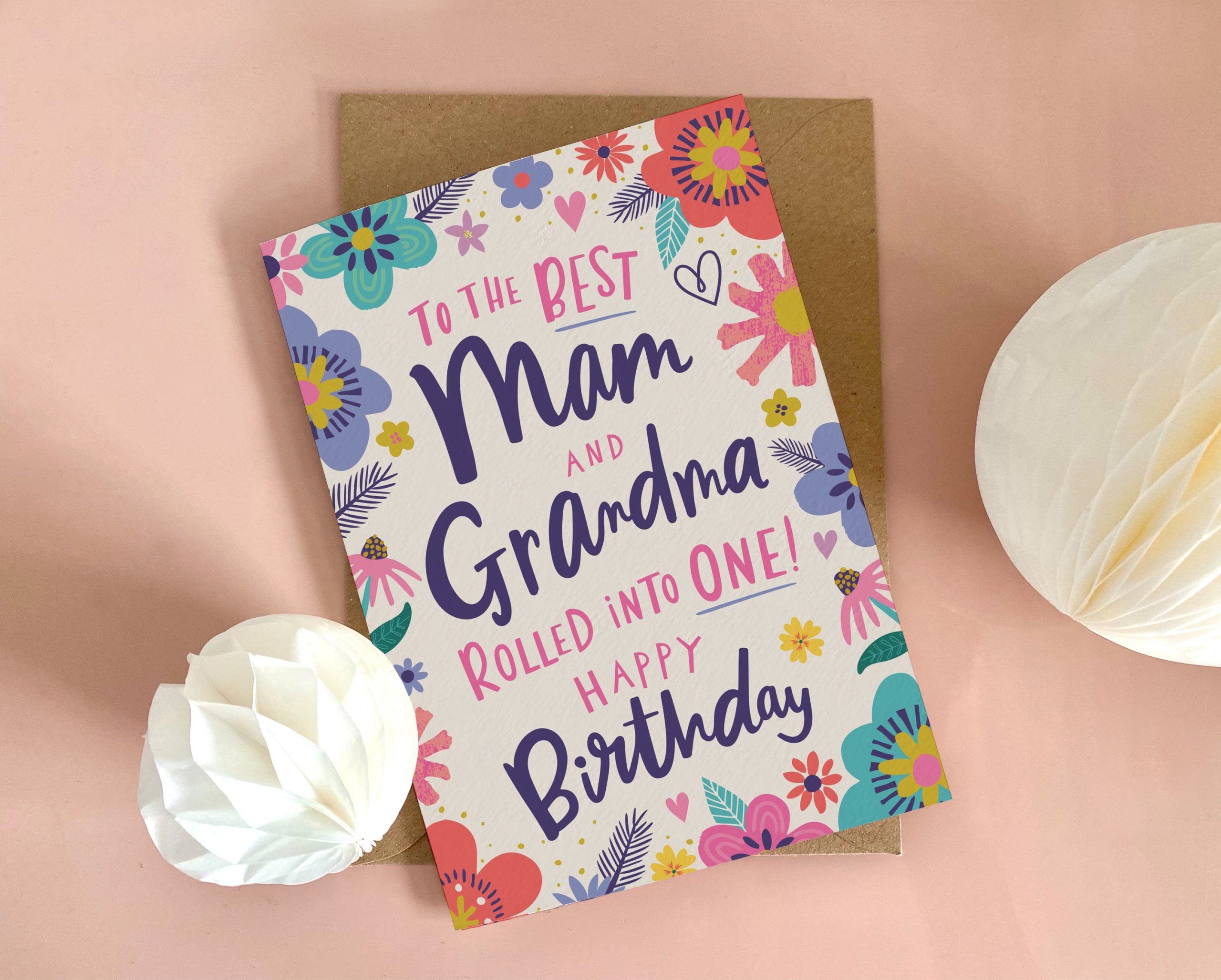 digitally drawn and hand finished birthday card
