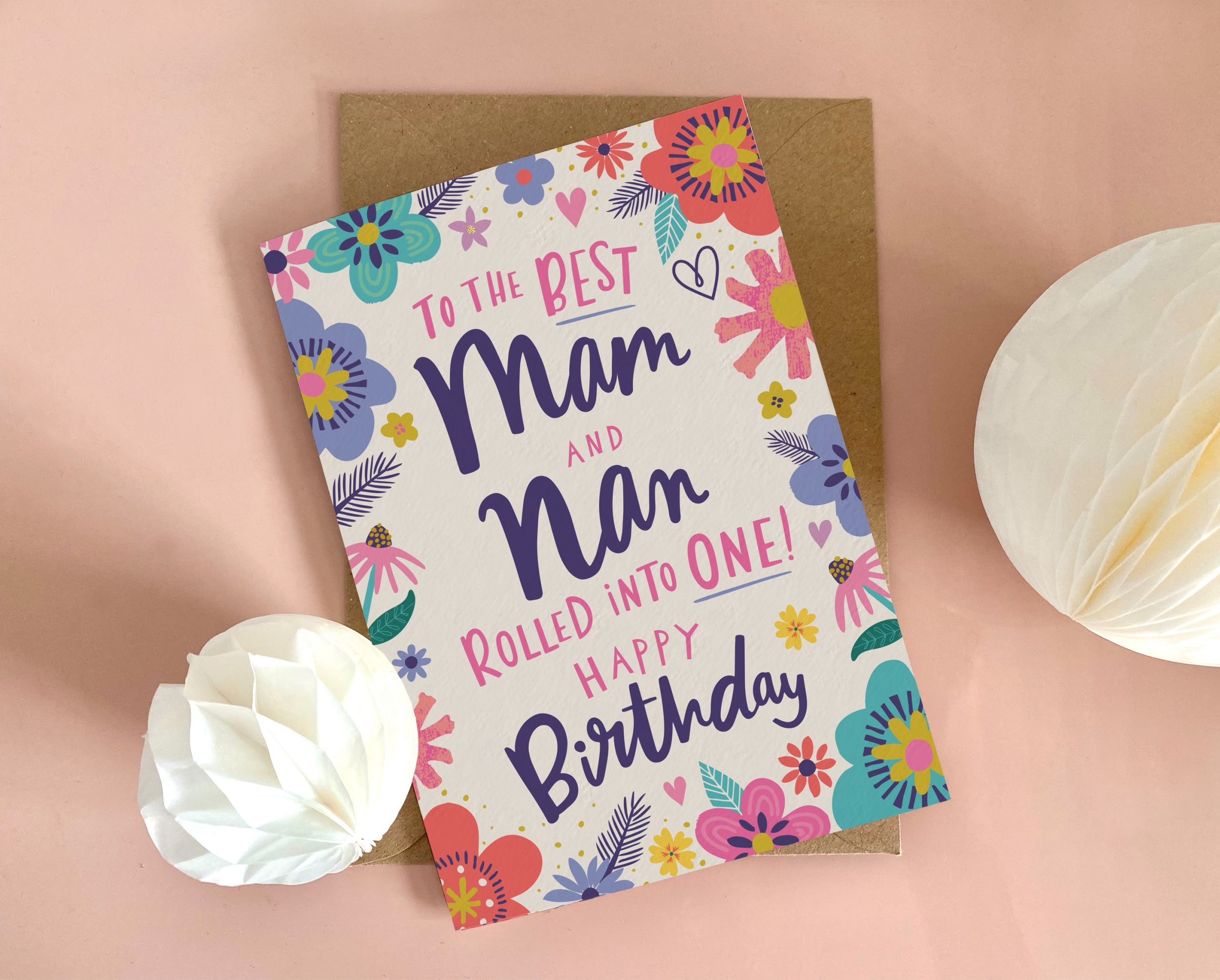 digitally drawn and hand finished birthday card